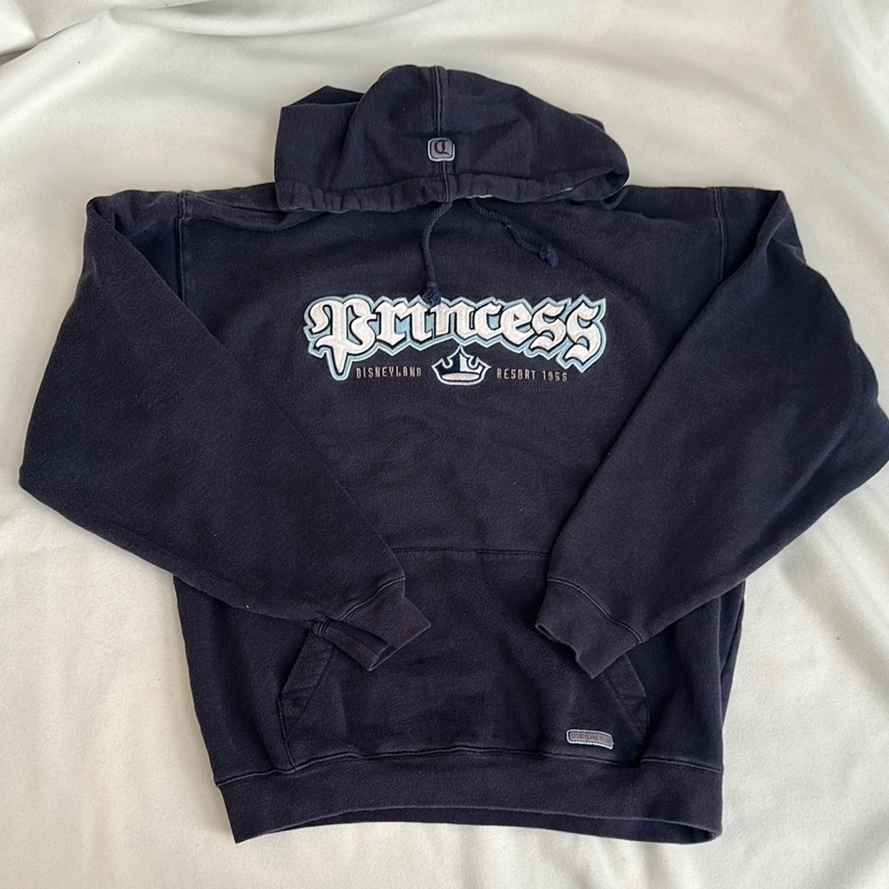 Vintage Disneyland Princess Navy Blue Sweatshirt Hoodie